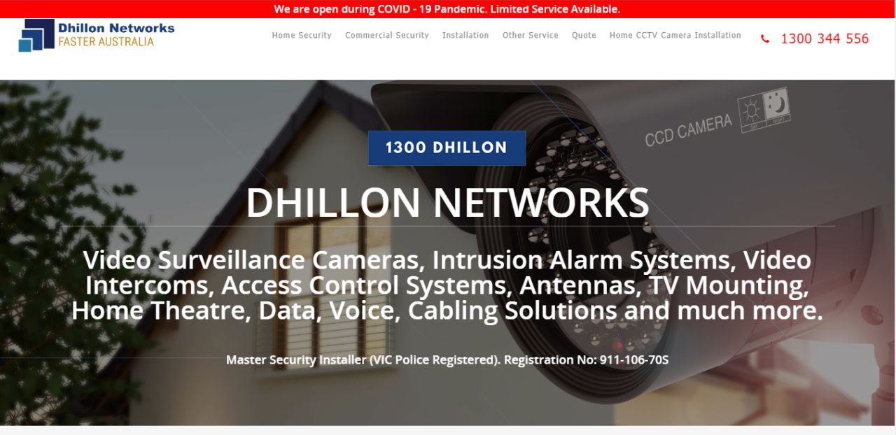 dhillon network home camera security system installers melbourne
