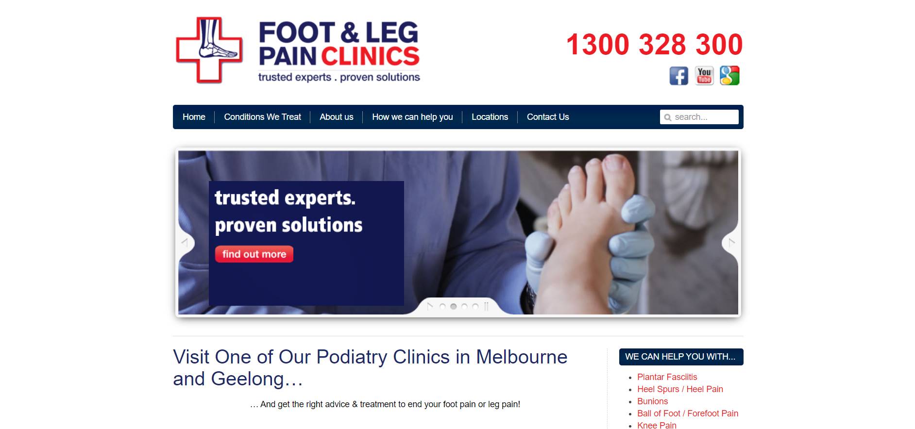 foot & leg pain clinics