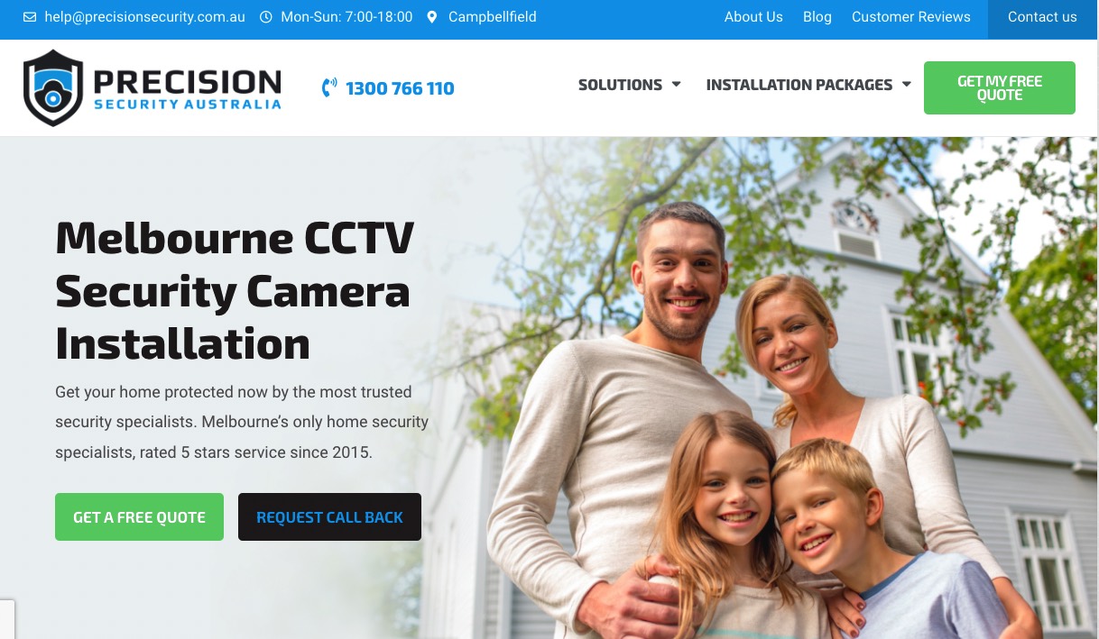 precision security cctv camera system installer melbourne