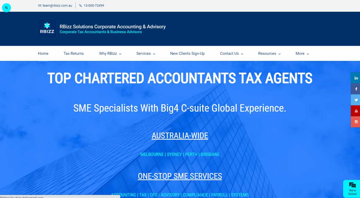 rbizz solutions corporate tax accountants & business advisors
